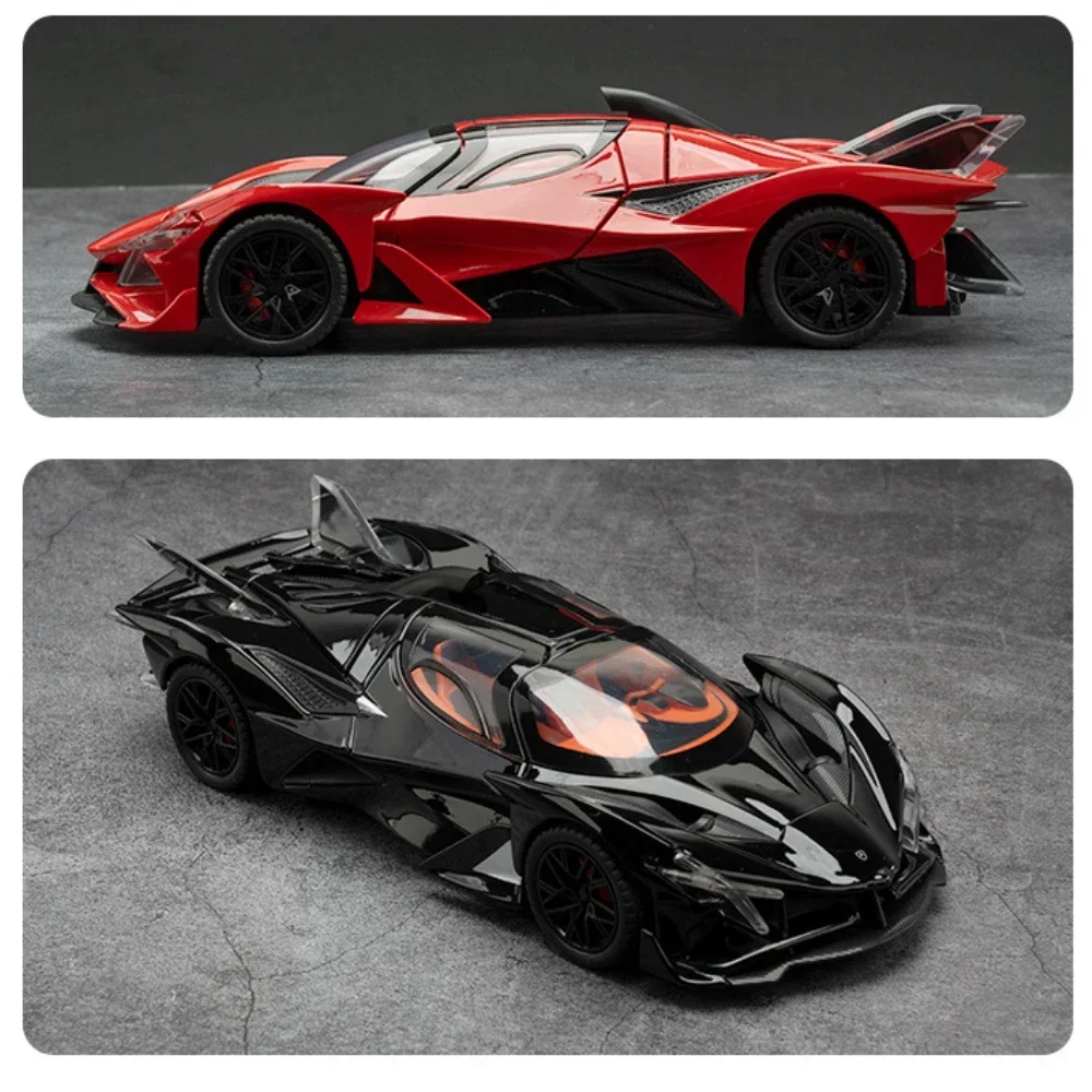 1:24 APOLUO PROJECT EVO supercar High Simulation Diecast Metal Alloy Model car Sound Light Pull Back Collection Kids Toy Gifts