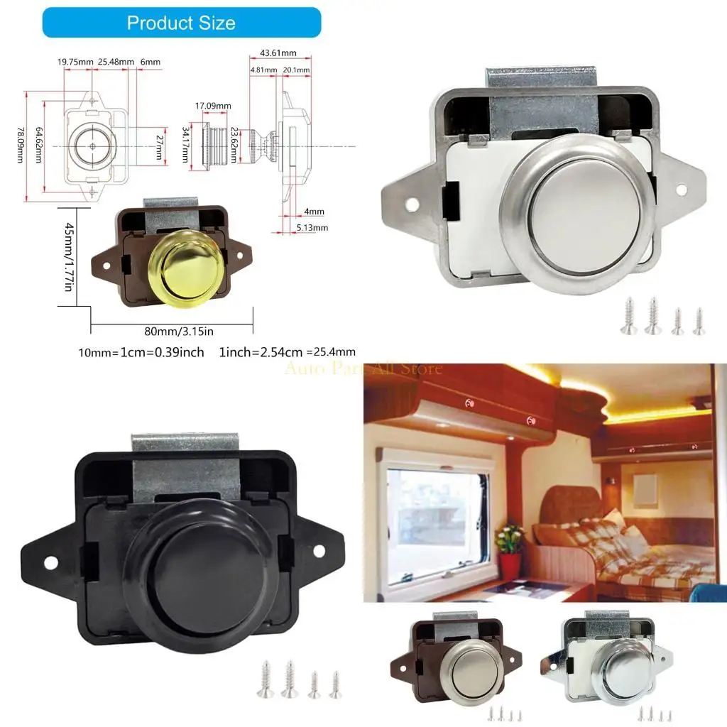 

J0MA Push Latches Keyless Cupboard Lock Furniture Hardware for Motorhome Furniture