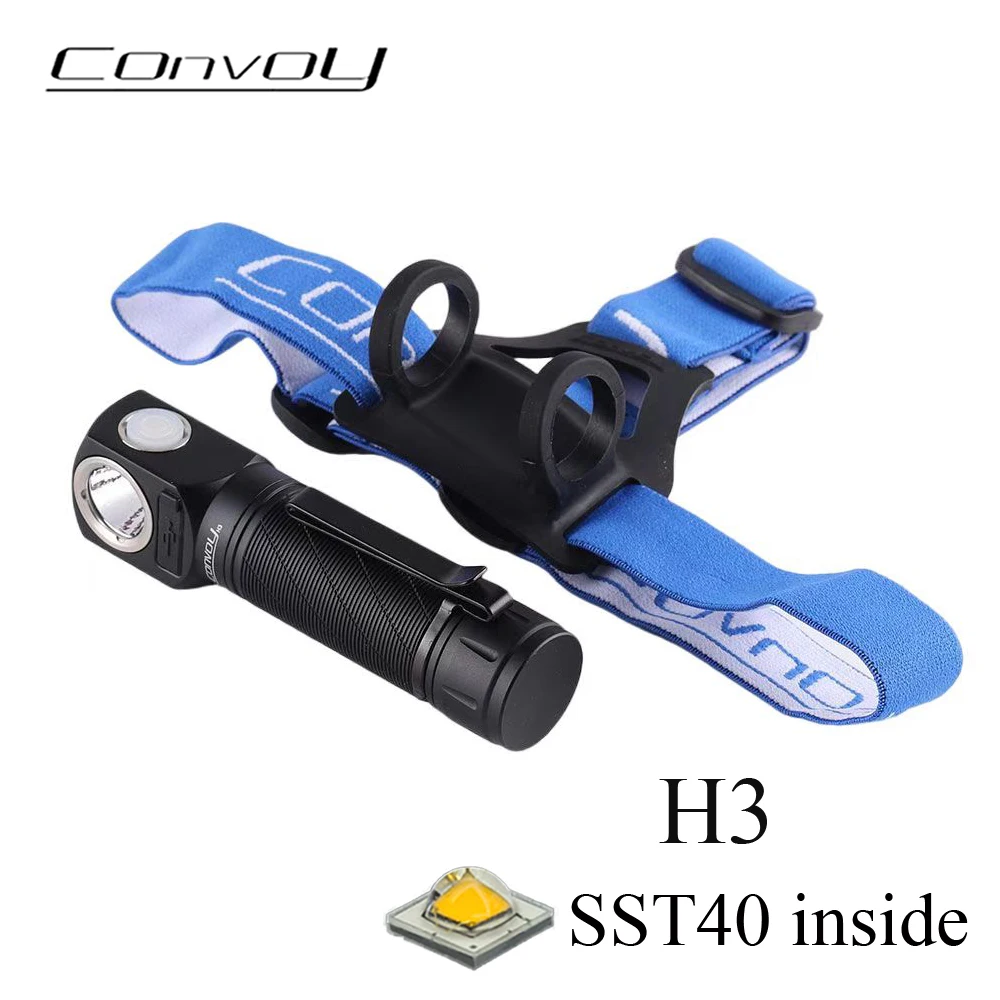 

Convoy H3 SST40 Linterna Led Flashlight Headlight 21700 Type-c Rechargeable Torch Headlamp Camping Fishing Latarka Flash Light