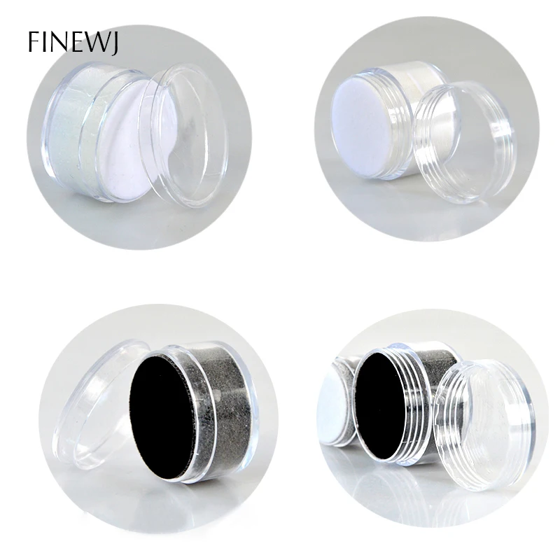 Novel Gem Jar Display Gemstone Insert Tray Jewelry Charms Beads Organizer White Foam Round Box Liner Show Case Holder Wholesale