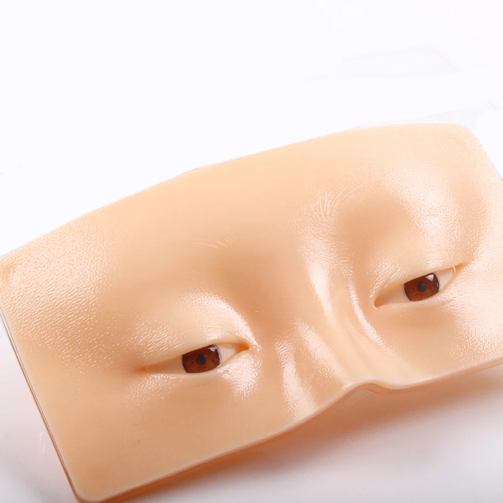 Make-up-Übungsbrett für Gesicht, Wimpern, Augenbrauen, Lidschatten, Trainingszubehör, 3D-Silikon-Bionic-Brett, Make-up für Anfänger