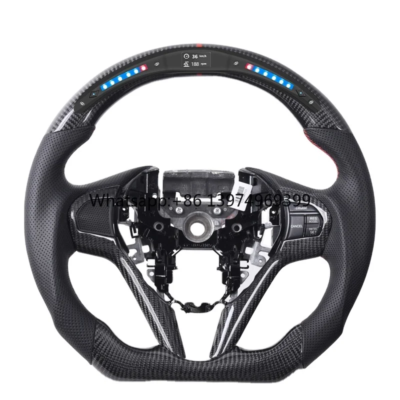 Carbon Fiber LED Steering Wheel Racing Car Wheel for Honda CRZ