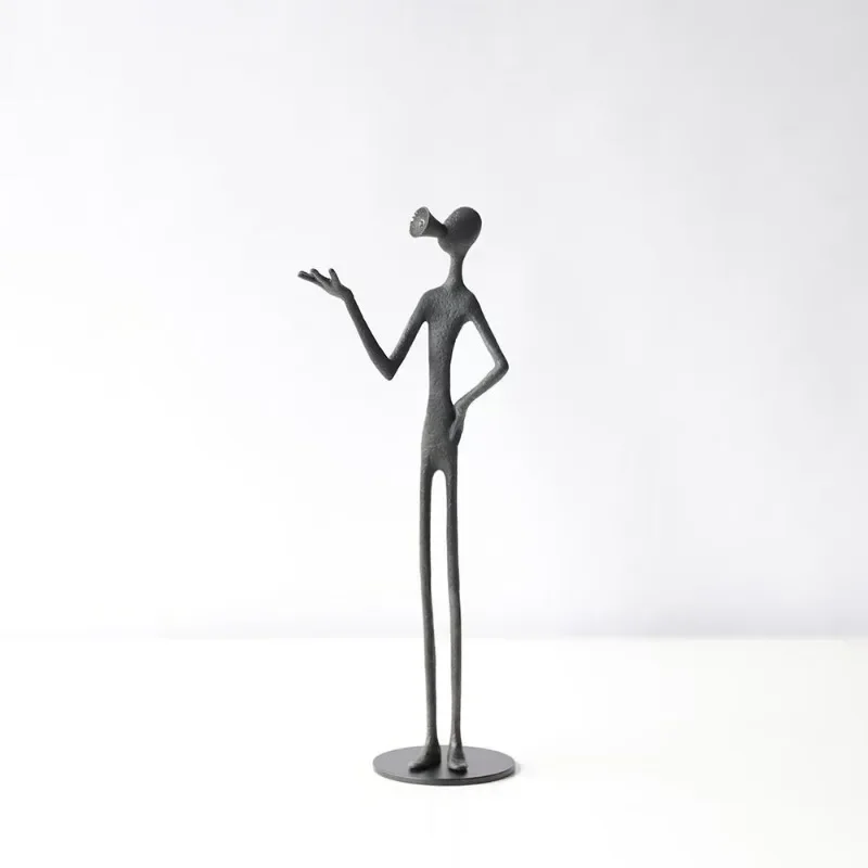 Metal Alloy Figure Abstract Artistic Ornament Modern Minimalist Desktop Household Ornament Living Room Decoration Accessories