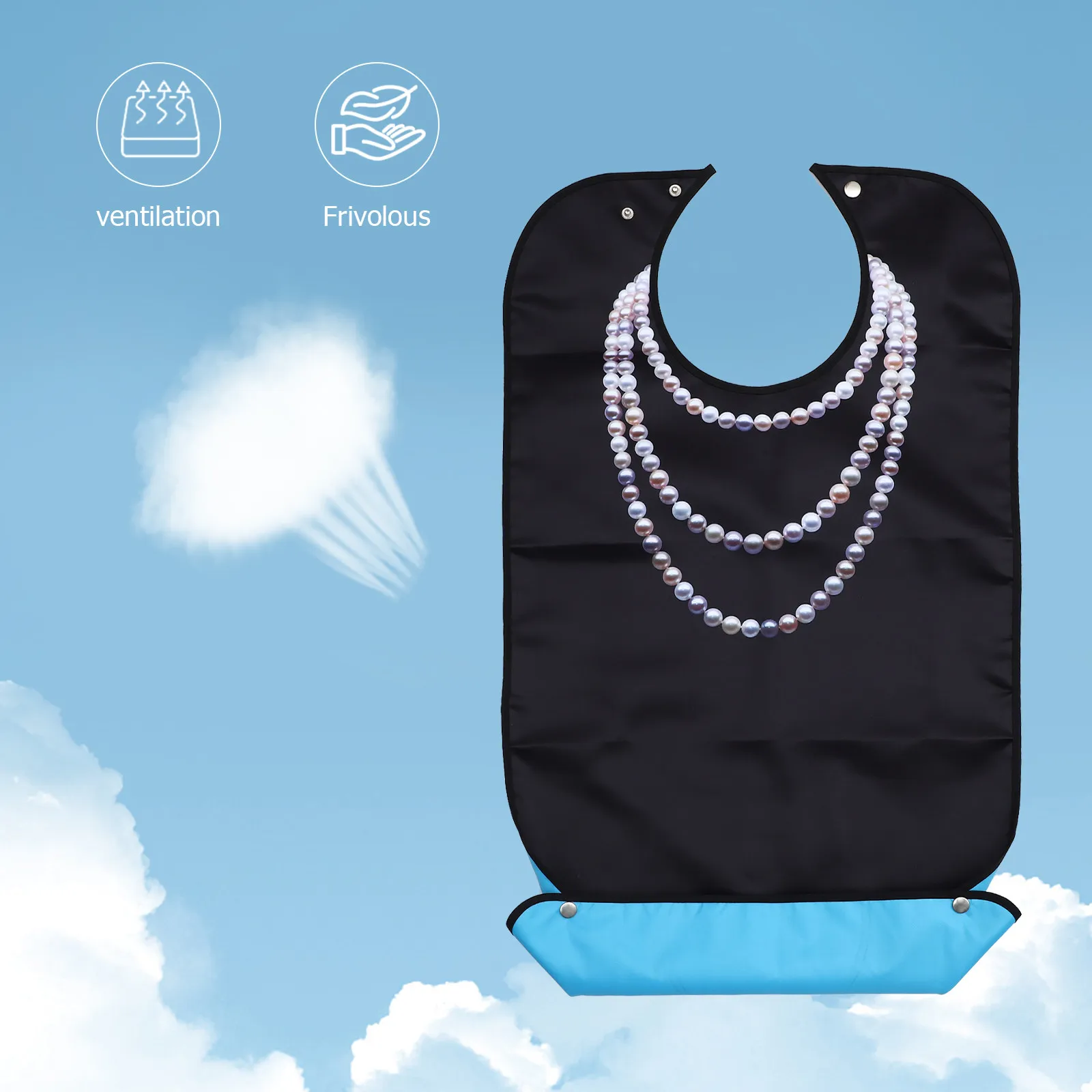 

1 шт. Водонепроницаемый фартук-нагрудник для взрослых, полиэстеровый защитный фартук для еды, полотенце для слюней, для пожилых людей, для кормления, для столовой