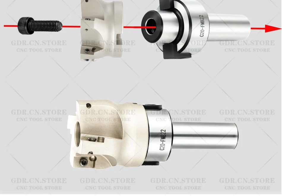 GDR C12 C16 C20 C25 C32 FMB FMB22 FMB27 FMB32 FMB40 gerader Griffhalter FMB Messerhalter geeignet für BAP300R BAP400R – Detail 11