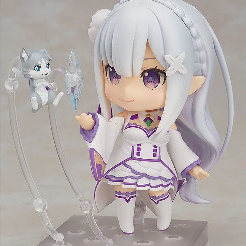 Re: Starting Life 10cm In A Different World Emilia Wiele Akcesoriów Figurka Anime Model Statua Kolekcja Ozdoba na Biurko