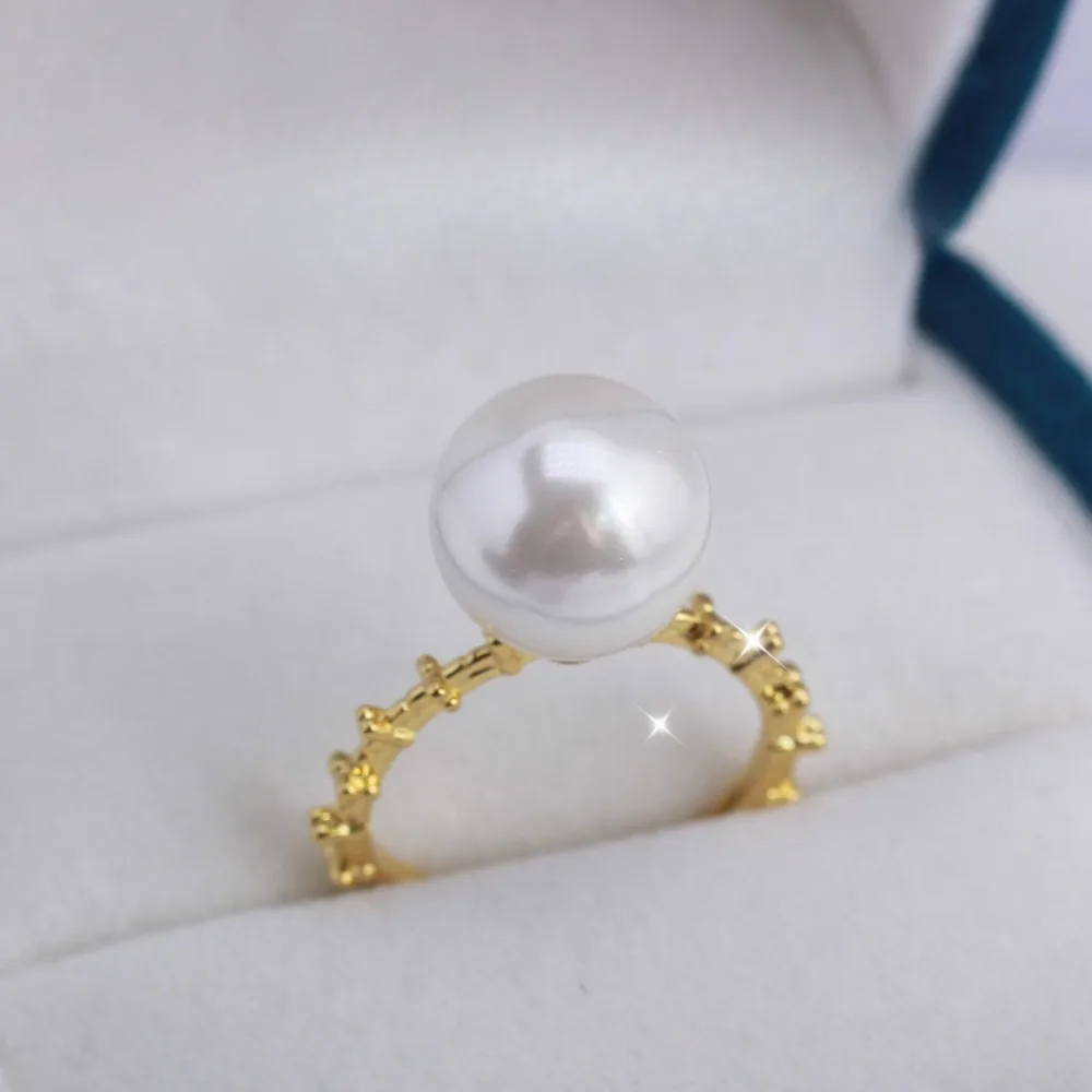 

5pcs Adjustable Gold Plated Pearl Ring Settings Findings & Accessories-for Jewelry Making Bulk Wholesale Craft Supplies 8-12mm