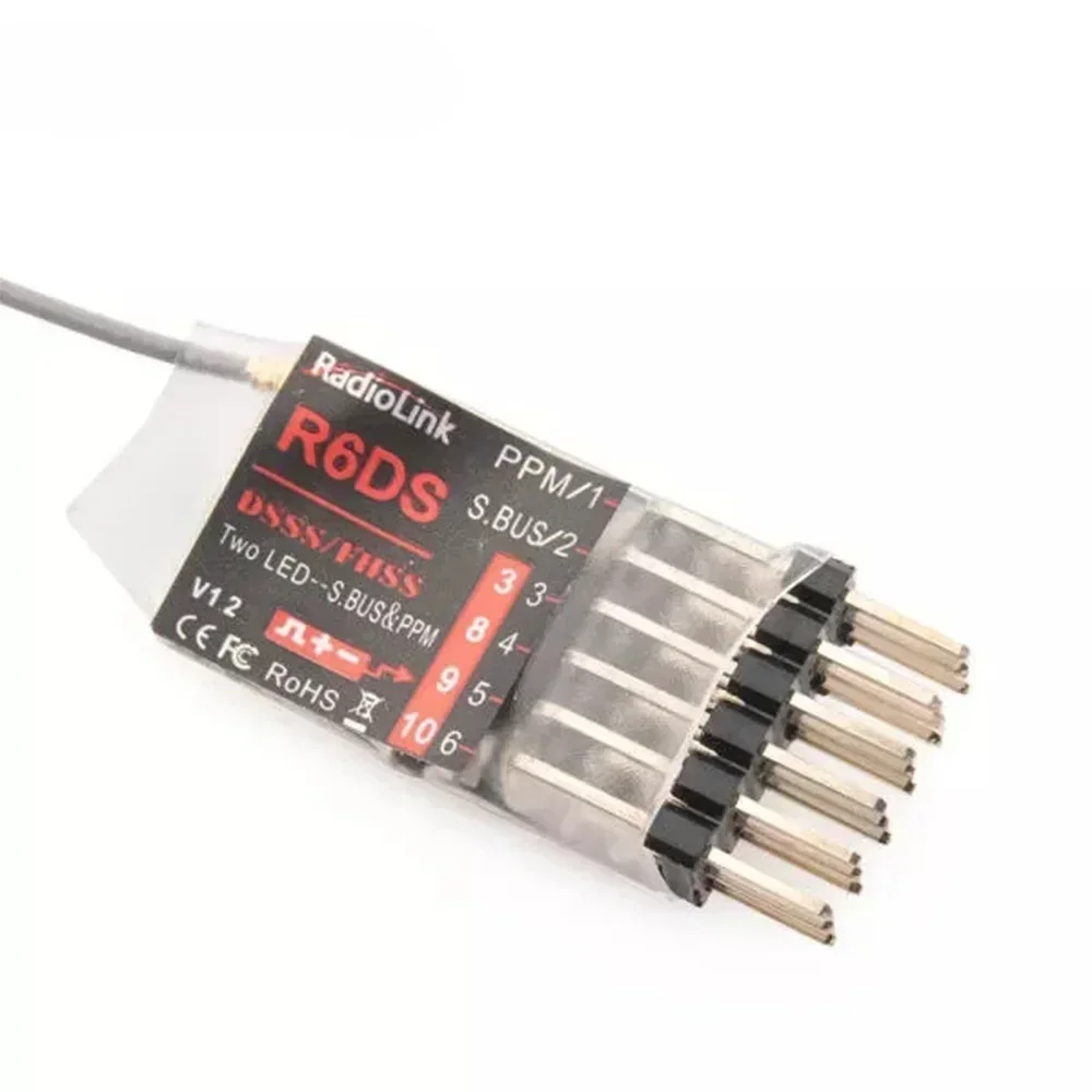 Ricevitore RC originale Radiolink R12DSM R12DS R9DS R6DSM R6DS 2.4GHZ Funziona con trasmettitore AT9/AT9S/AT9S Pro/AT10/AT10 II