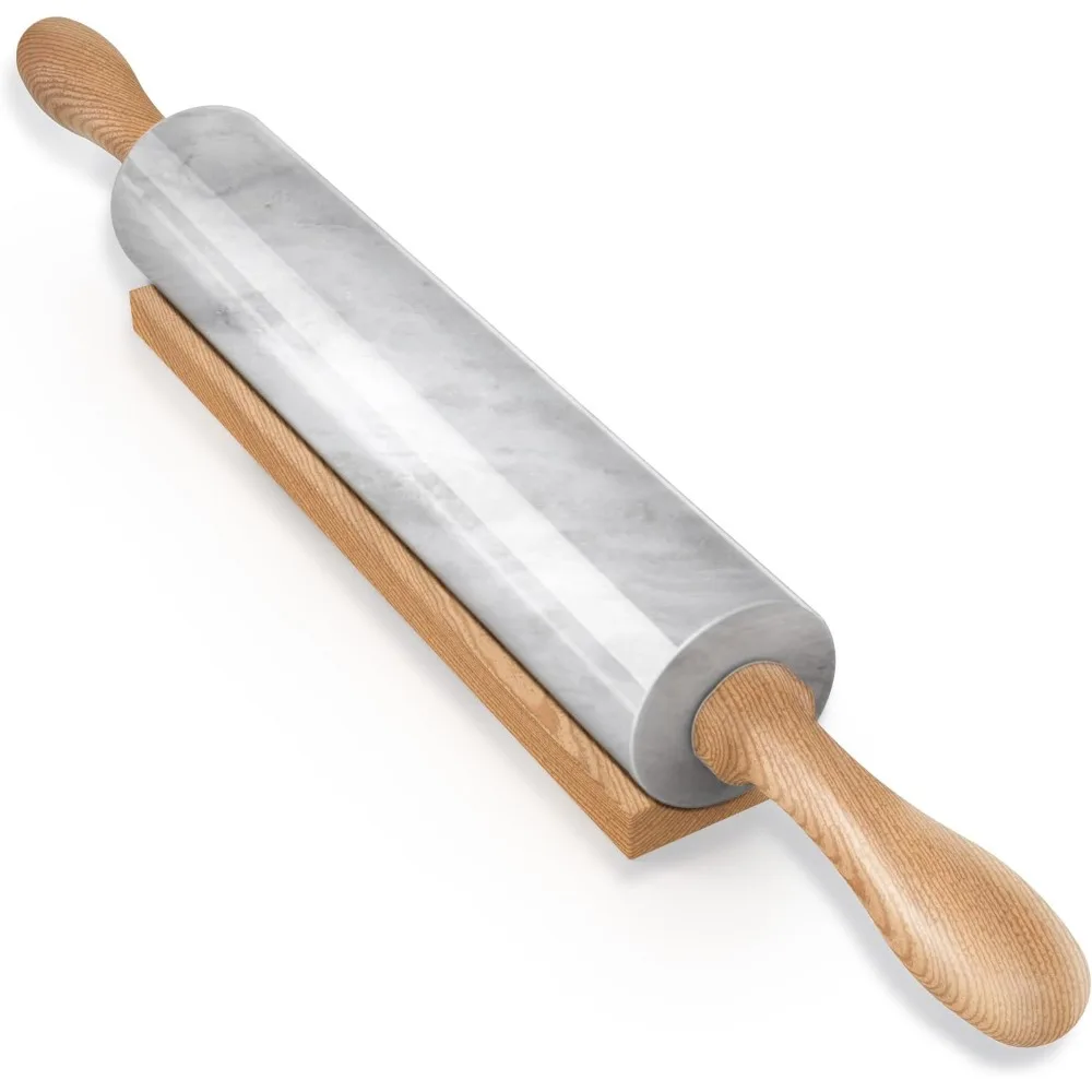 

marble rolling pin, non-stick african stone polished dough roller, pasta, dumpling, ravioli, fondant, pie crust, kitchen baking