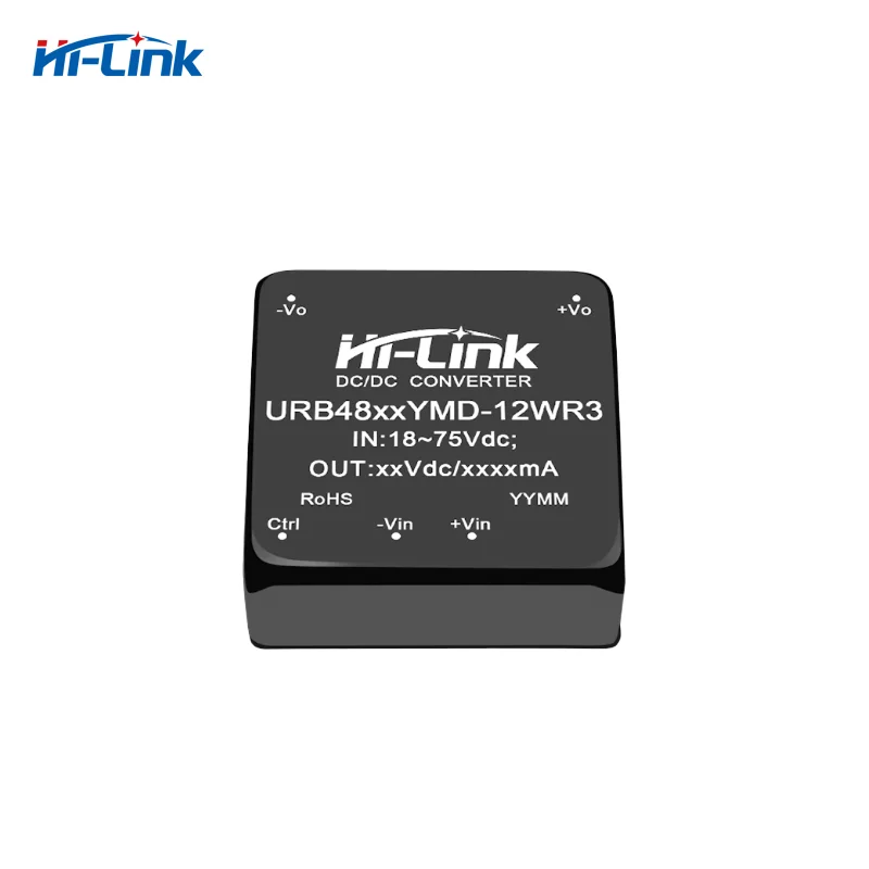 Hi-Link 12W 18-75Vdc URA4805YMD-12WR3 URB4805YMD-12WR3 48V to 5/12/24Vdc Isolated Output Power Converter Supply Module