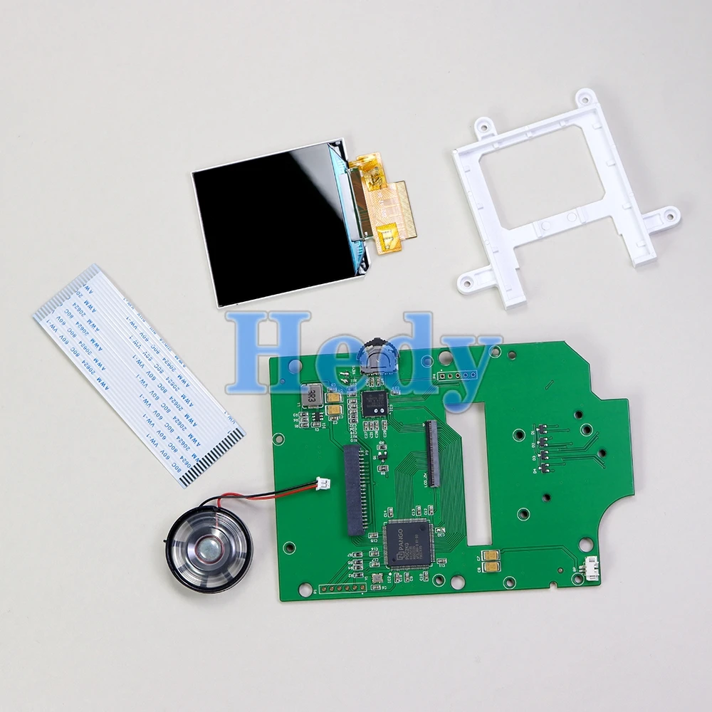 1 Juego nuevo de 2,45 pulgadas para Game Boy GB V4 4,0 de primera generación (tamaño Original de 2,45 pulgadas) resalta la pantalla LCD sin necesidad de cortar Shell