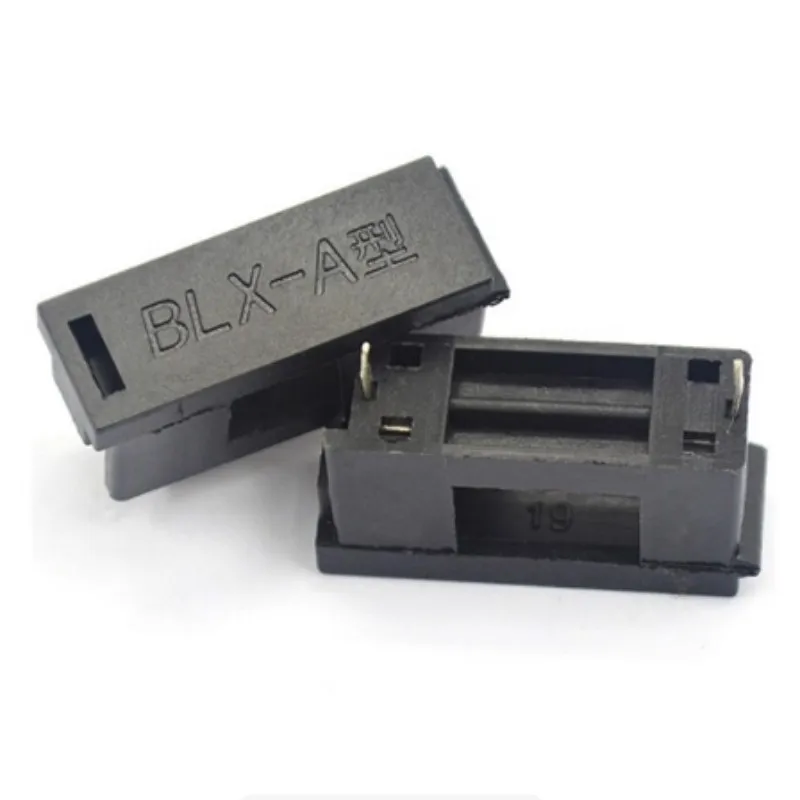 10pcs BLX-A 5*20mm Black Glass Fuse Holder 5x20 Insurance Tube Socket Fuseholder For 5x20 Fuse