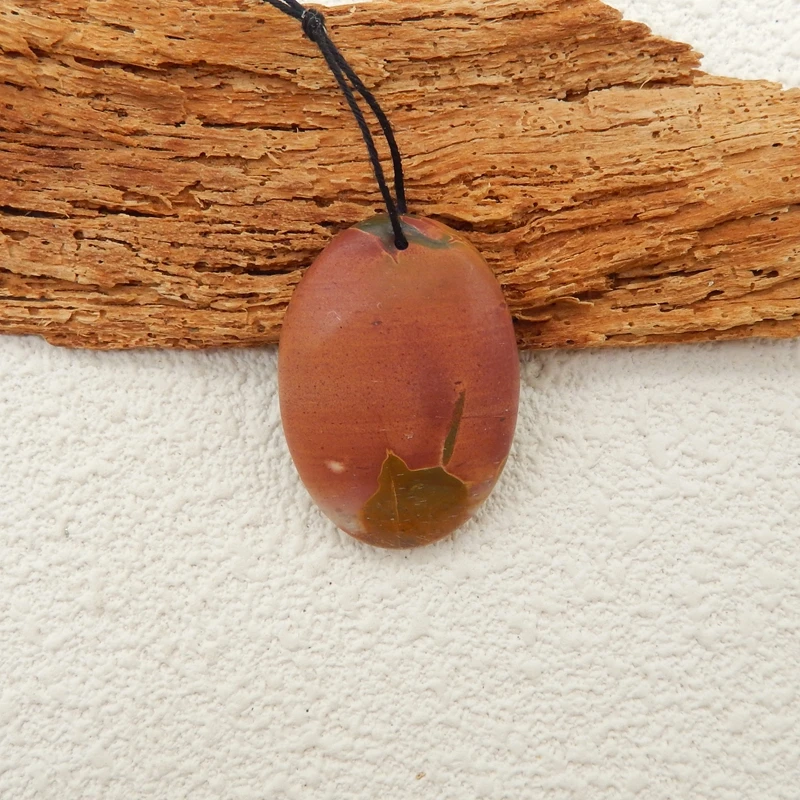 

Natural Stone Multi-color Picasso Jasper Oval Pendant Bead 34x25x7mm 8.8g Semiprecious Jewelry Necklace Accessory