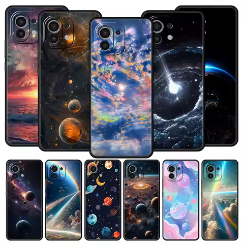 Phone Case For Xiaomi Mi 15 14 13 12 11 Lite 14T 13T 12T 11T Pro Poco X6 X5 M3 X3 Pro F5 F4 Cover Earth Stars Space