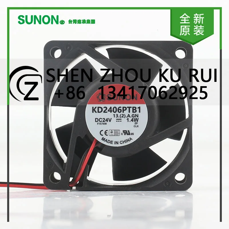 

Новый Sunon 5 В 12 В 48 В постоянного тока 24 В 1,4 Вт AC EC 6025 60X60X25MM 6 см Тихий инвертор с магнитной подвеской Двойной шар KD2406PTB1 охлаждающий вентилятор