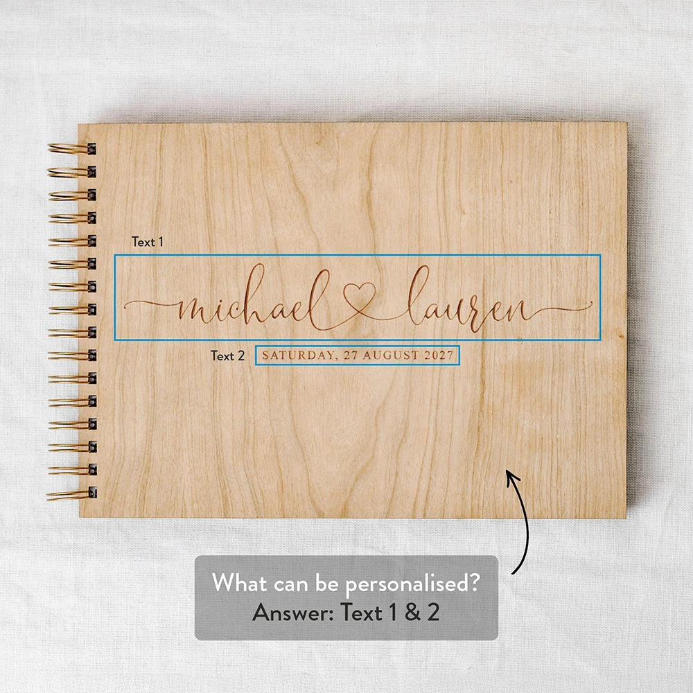 Personalized Rustic Wedding Guest Book Wedding Gifts for Newlyweds Guest Book Alternative Custom Photo Album Farmhouse Decor