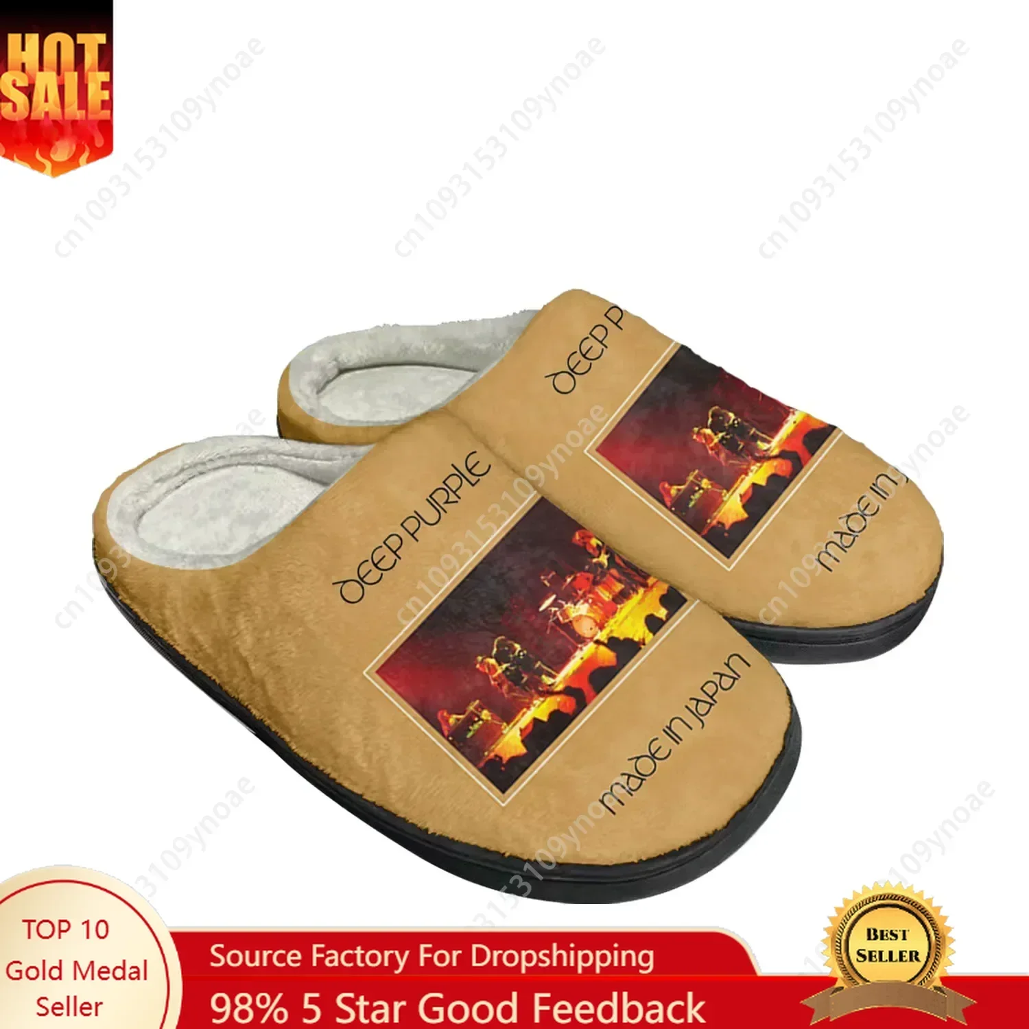 

Deep Purple Heavy Metal Rock Band Home Cotton Slippers Mens Womens Sandals Plush Bedroom Keep Warm Shoe Thermal Slipper