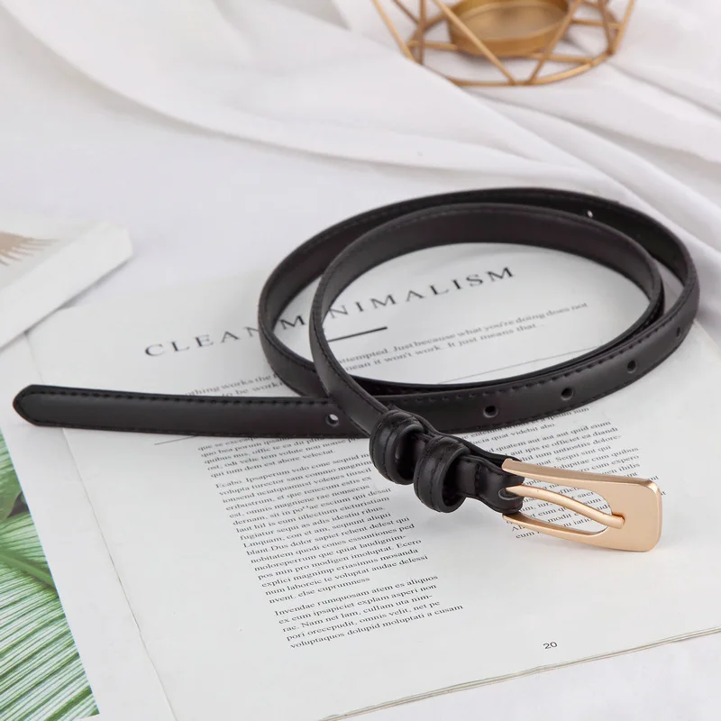 New style leather belt thin belt women's casual fashion skirt belt