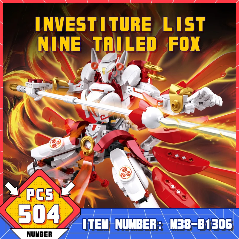 

M38-B1306 Новый Sluban Девятихвостый Лис Боевой робот-робот-робот Строительные блоки Детская головоломка для сборки игрушки Украшение рабочего стола Украшения подарки для детей