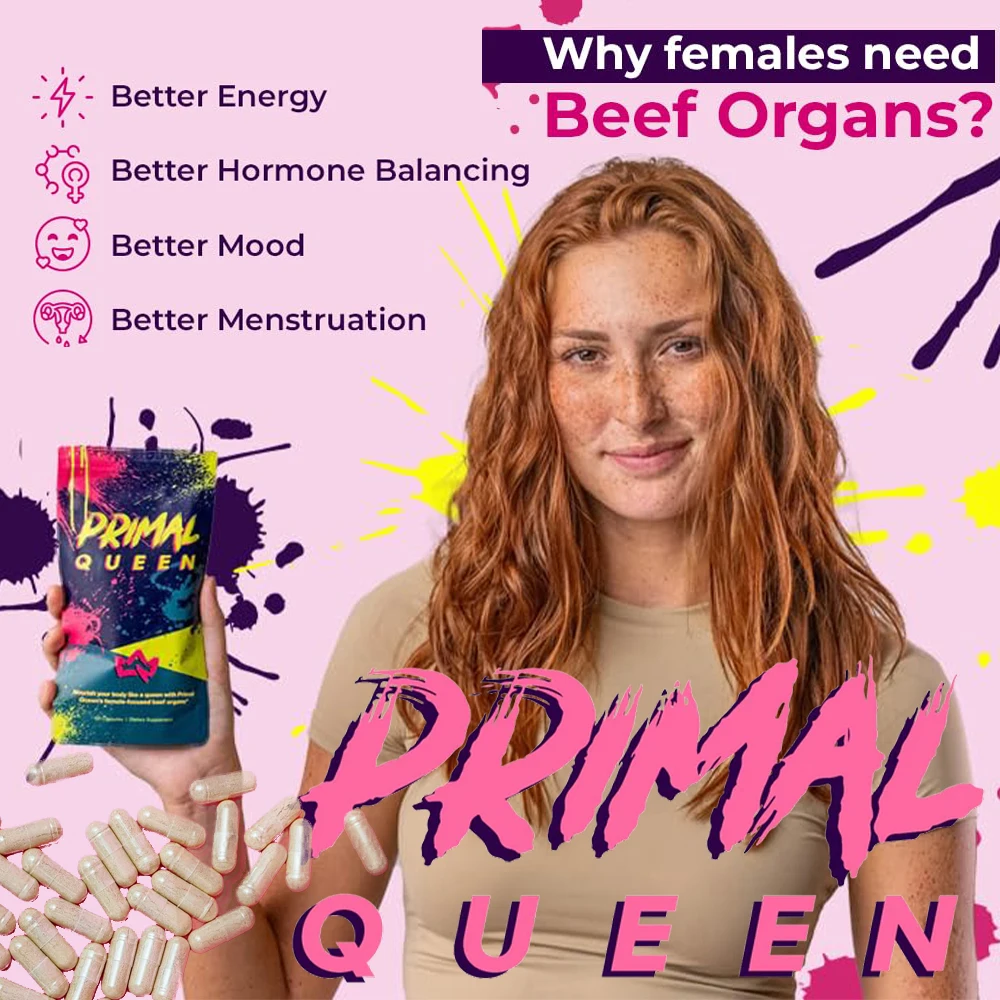 Primal Grass Fed Beef Organ Supplement für Frauen, Balance-Hormonen, bessere Energie, Stimmung und Libido verbessert die Menstruation