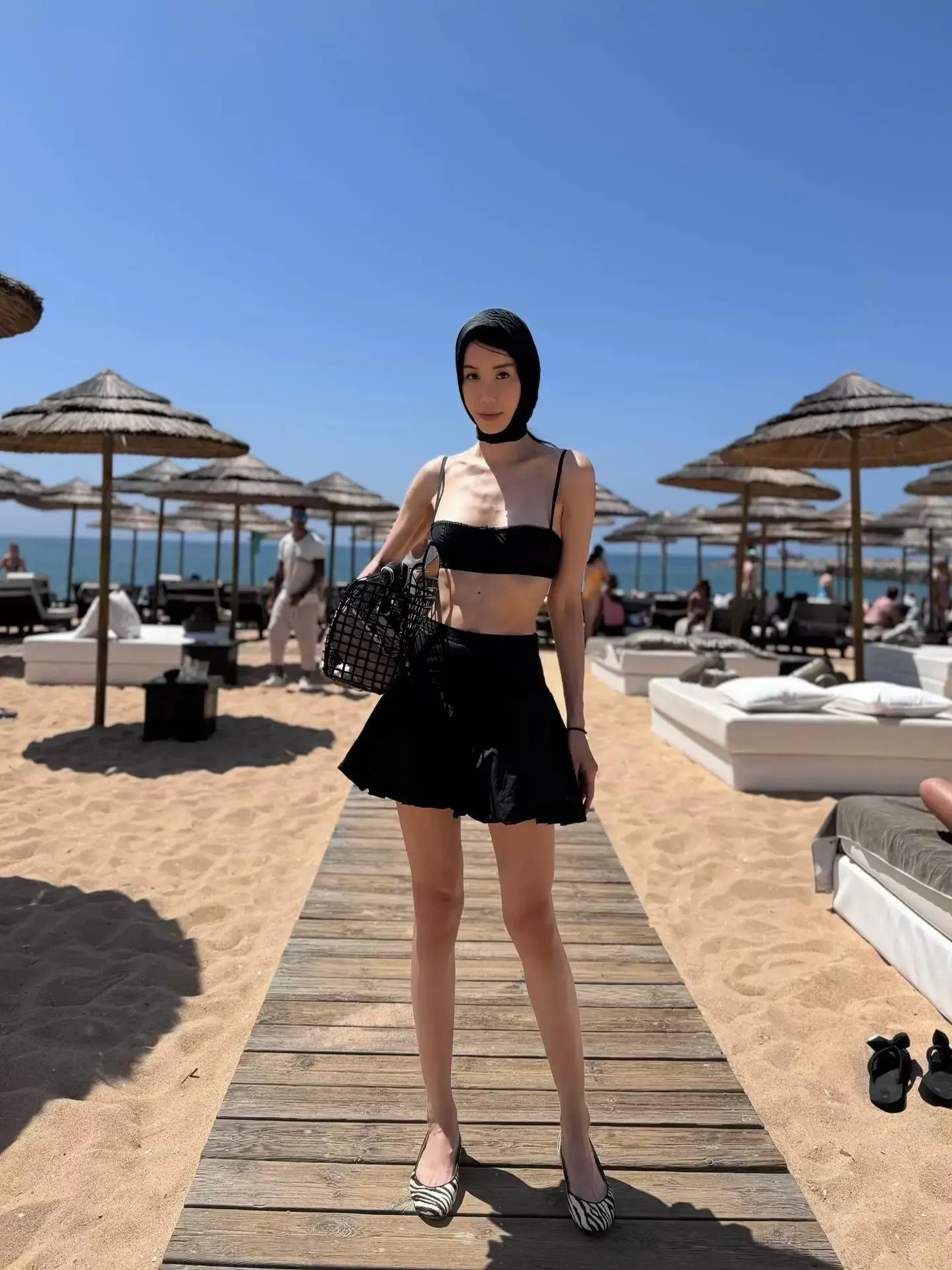 

2025 New Women Black Mini Skirt High Waist A-Line Casual Female Cotton Jupe