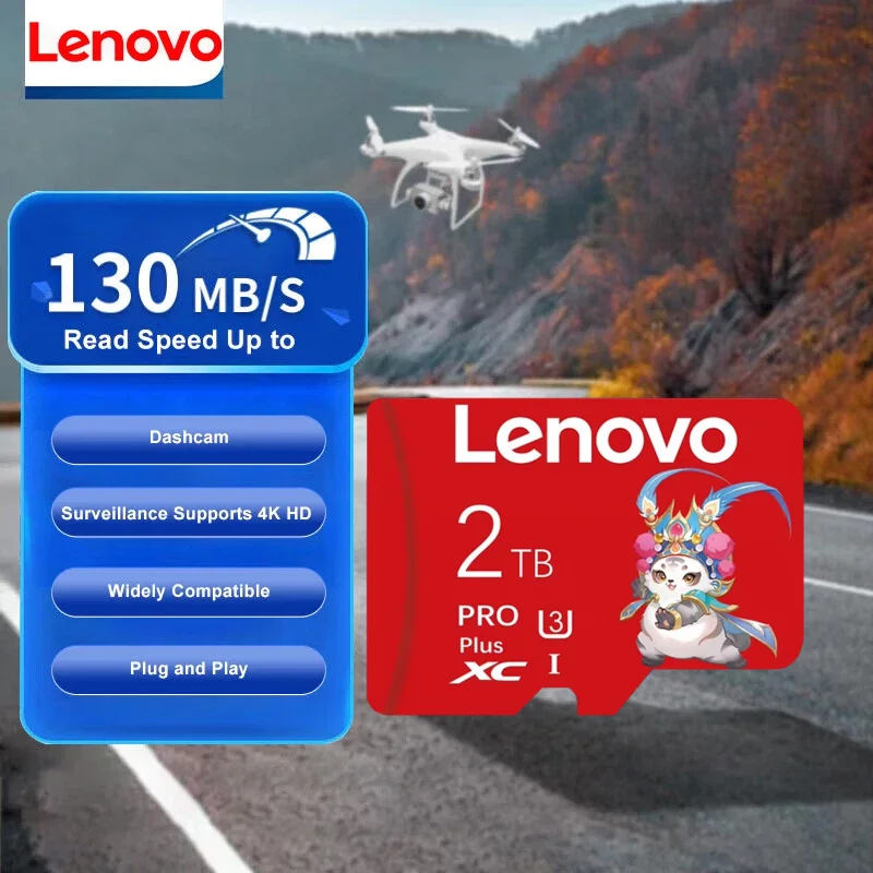 

Lenovo SD Memory Card 2TB 1TB Class 10 High Speed Micro SD Card 1TB 512GB For Nintendo Switch PC Smart phone SD Card 128GB 256GB