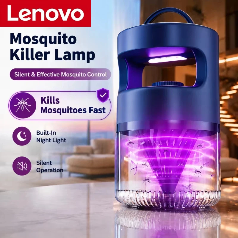 Lâmpada Mata-Mosquitos Lenovo PRO, Armadilha Elétrica para Insetos, Lâmpada USB Silenciosa para Uso Doméstico