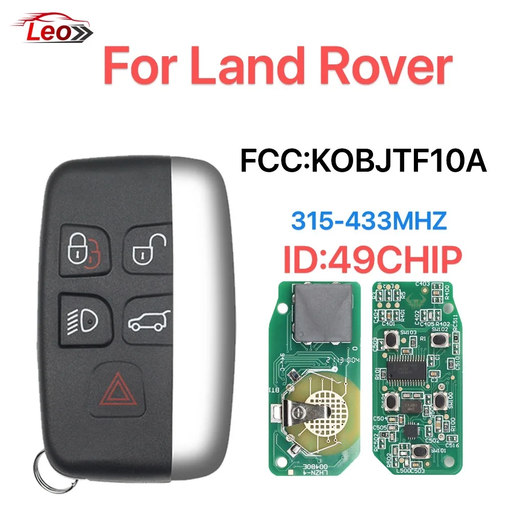 

Leo KOBJTF10A Smart Remote key For Land Rover Discovery 4 Freelander Range Sport Evoque Smart Fob 2012-2017 315/433MHZ ID:49CHIP