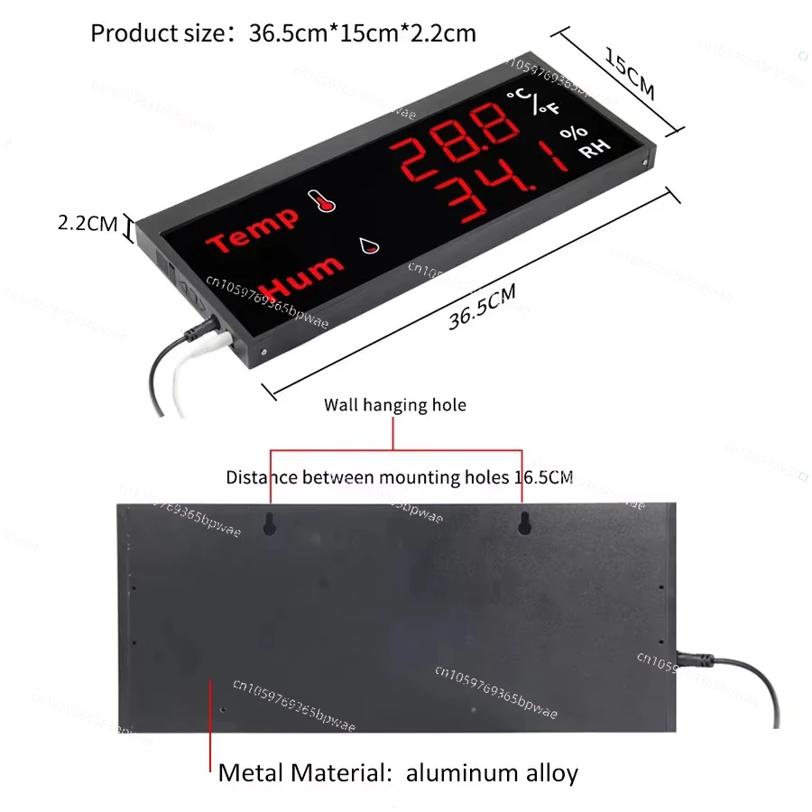 Smart Llife Big Screen WIFI Temperature Humidity Sensor Digital Hygrometer Alarms Remote Home