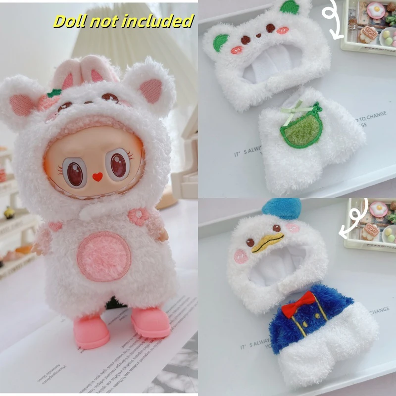 

Милая детская одежда с изображением Дональда Дака, розовый кролик, зеленый медведь, рубашка, аксессуары для одежды, подходит для Labubu V1v2v3, горячая новинка