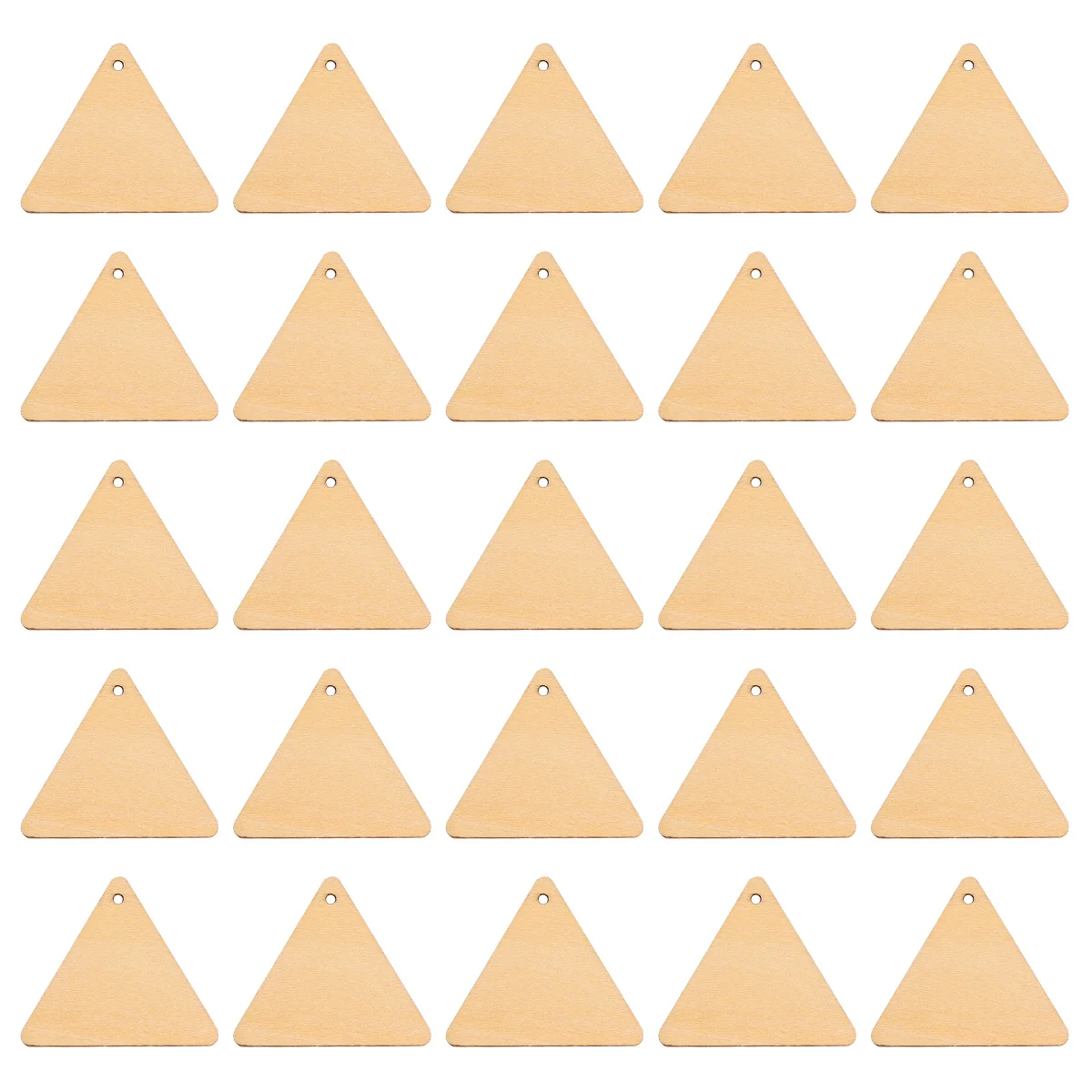 

100Pcs Wooden Slices Triangle Shape for DIY Crafts Accessories and Home Decoration Projects Wood Triangle Slices