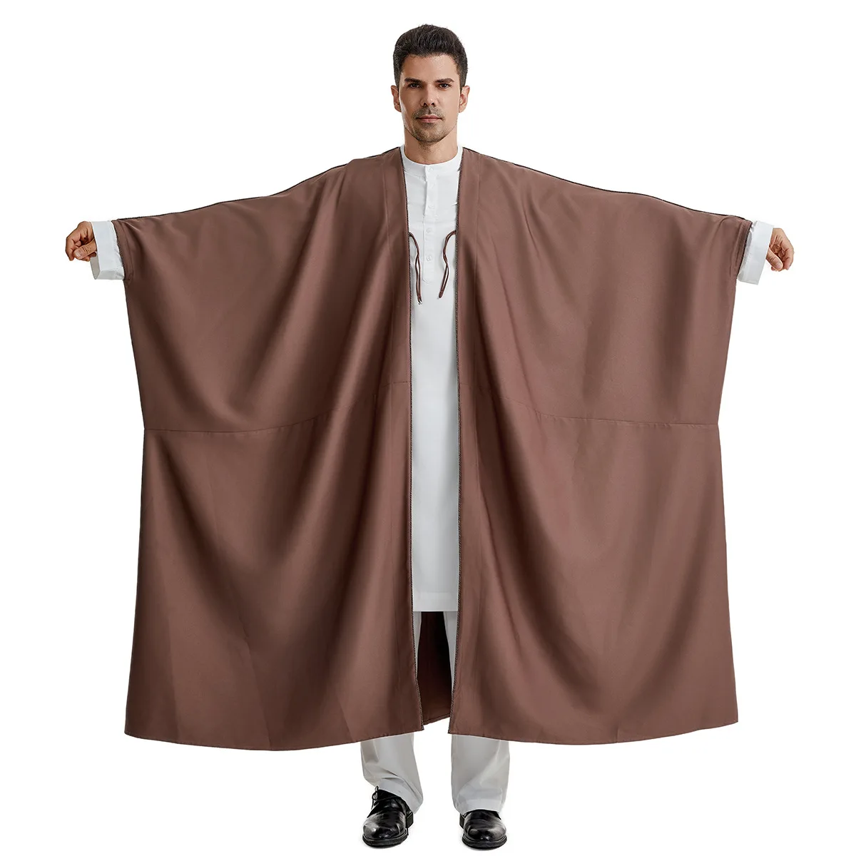 Vêtements islamiques pour hommes, robe arabe Jubba Thobe, Kaftan musulman, Robe marocaine, Moyen-Orient, Kimono, Djellaba Abaya, Eid Dubai Caftan