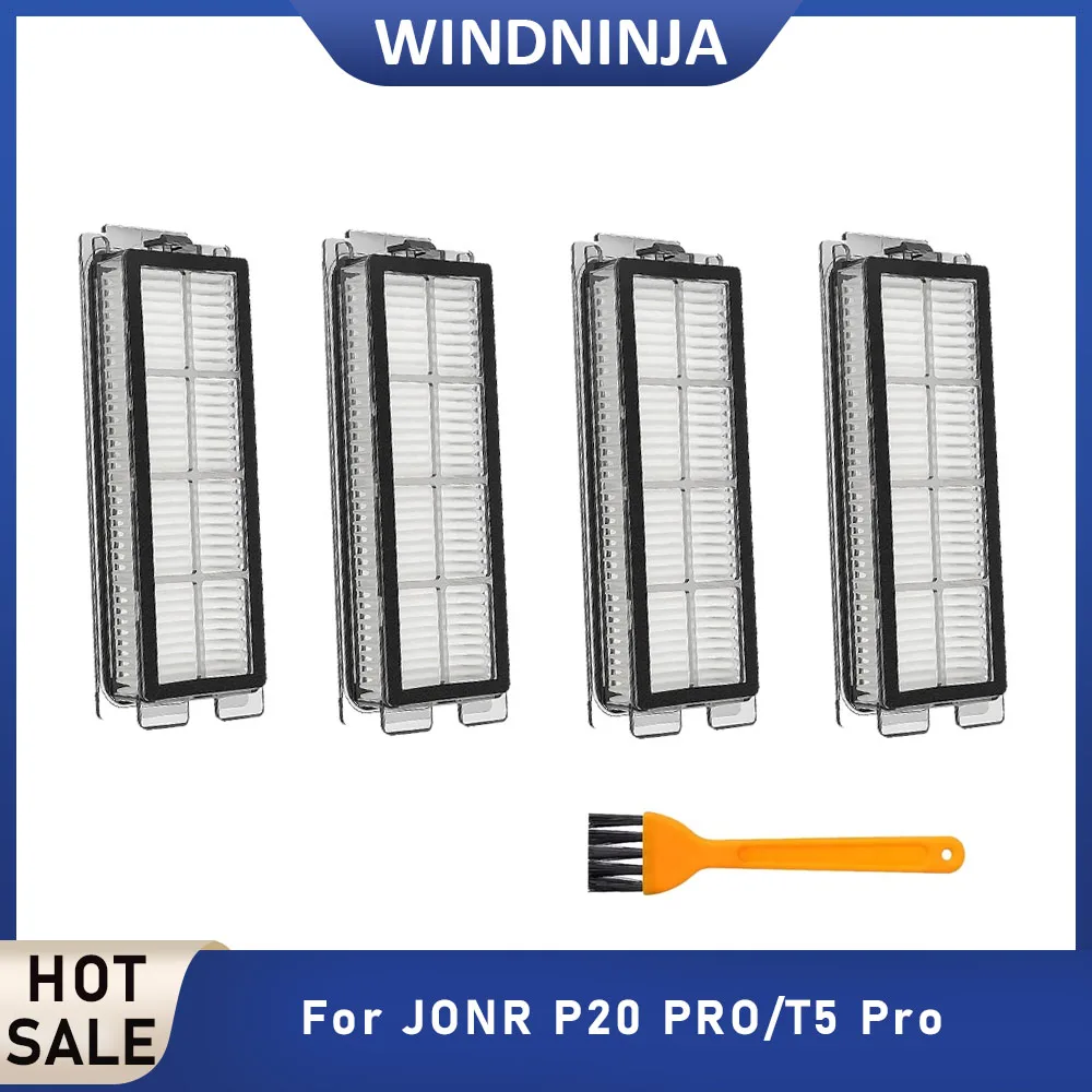 

Fit For JONR P20 PRO For JONR T5 Pro Robot Vacuum Cleaner Filters with Cleaning Brush Parts Washable Hepa Filter Accessories