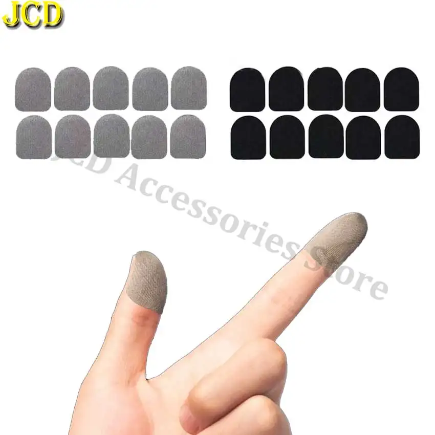 JCD 10 Pcs Anti Sweat Non Slip Mobile Game Finger Stickers Smart Touch Screen Gaming Gloves Breathable Finger Cots Accessories