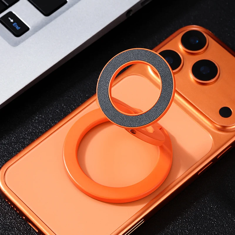 Double Sided for MagSafe Phone Stand Magnetic Phone Ring Holder Kickstand Magnet Grip for IPhone Samsung Folding Portable Holder
