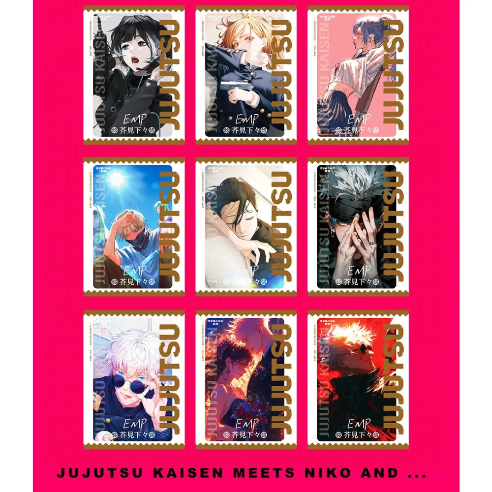 Jujutsu Kaisen Collection Cards for Boys Girls Anime Satoru Gojo Itadori Yuji Male God Crystal Portrait Cards Table Toys Gifts