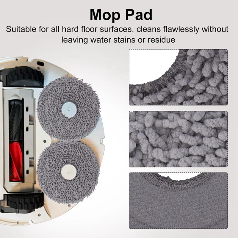 ABAE-vervangende onderdelen voor Roborock Qrevo Curve/P20 Pro Robotstofzuiger Onderdelen Hoofdzijborstel HEPA-filters Mop Pads