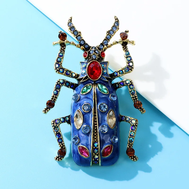 Various vintage enamel beetle pins and brooches, classic European and American fashion universal suit pin accessories, available