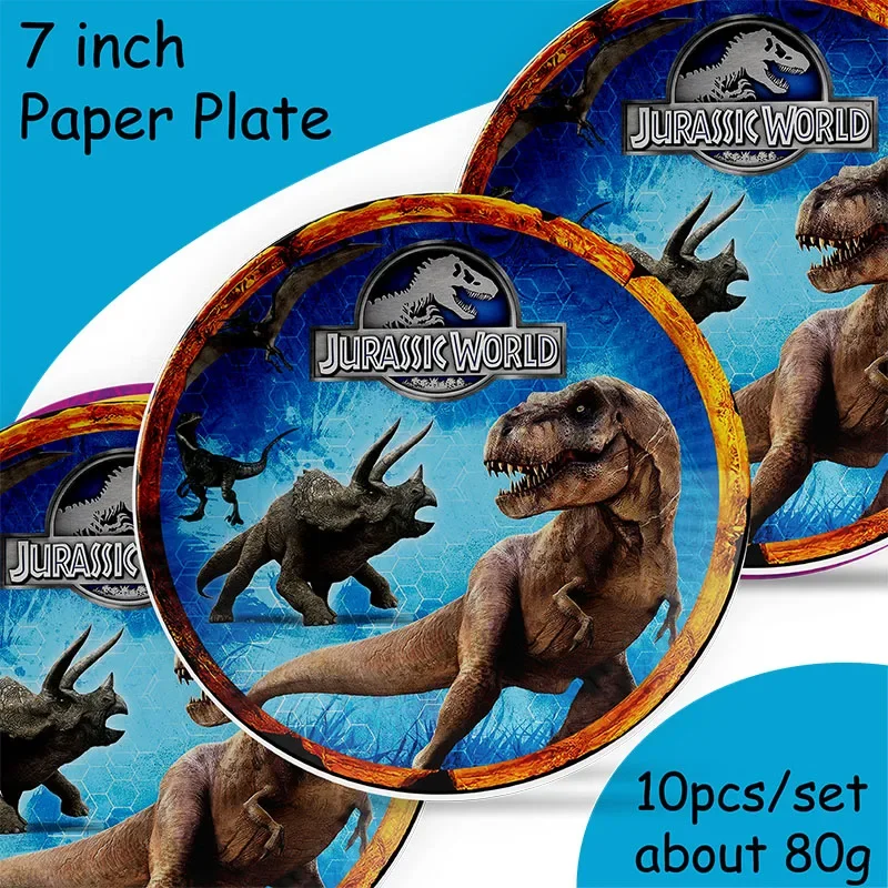 Disney Jurassic dinosaurs Party Supplies Tableware Set Cup Plates Napkins For Kids Birthday Decoration Boys and GirlsBaby Shower