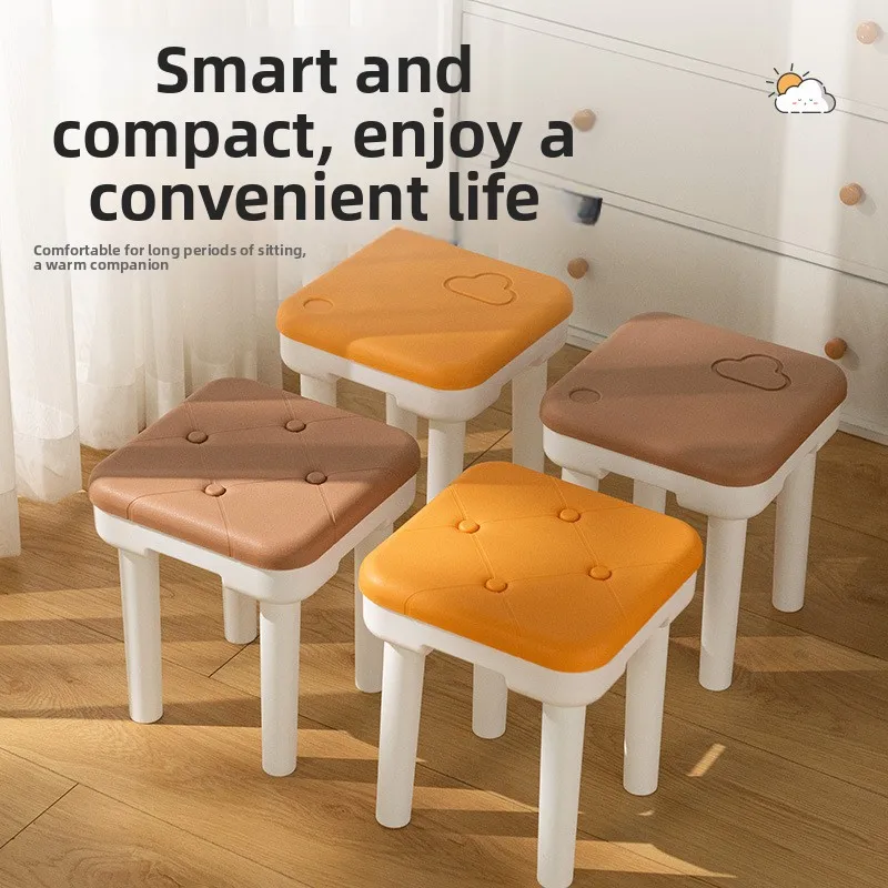 

Новый табурет для дома, спальни, уличный съемный простой креативный детский пластиковый утолщенный маленький табурет