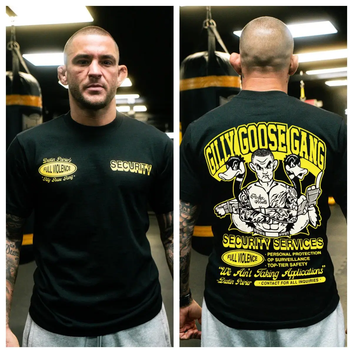 

2025 New Diamond 2025 New GILLY GOOSE GANG Retro American Short-sleeved MMA Sports Fighting Men's and Women's T-shirts