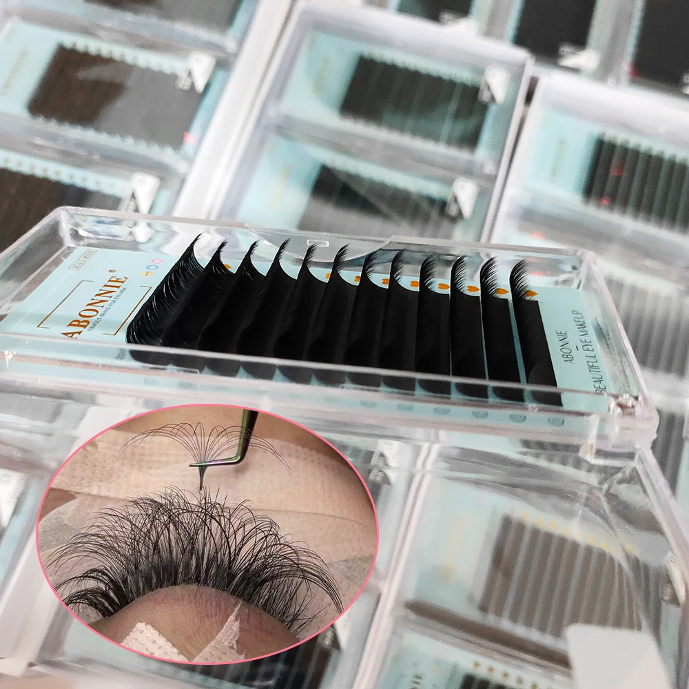 Abonnie Soft Cashmere Classic Volume Lashes Eyelash Extensions Handmade Easy Fans Lashes Individual Lash Extensions Matte Lashes