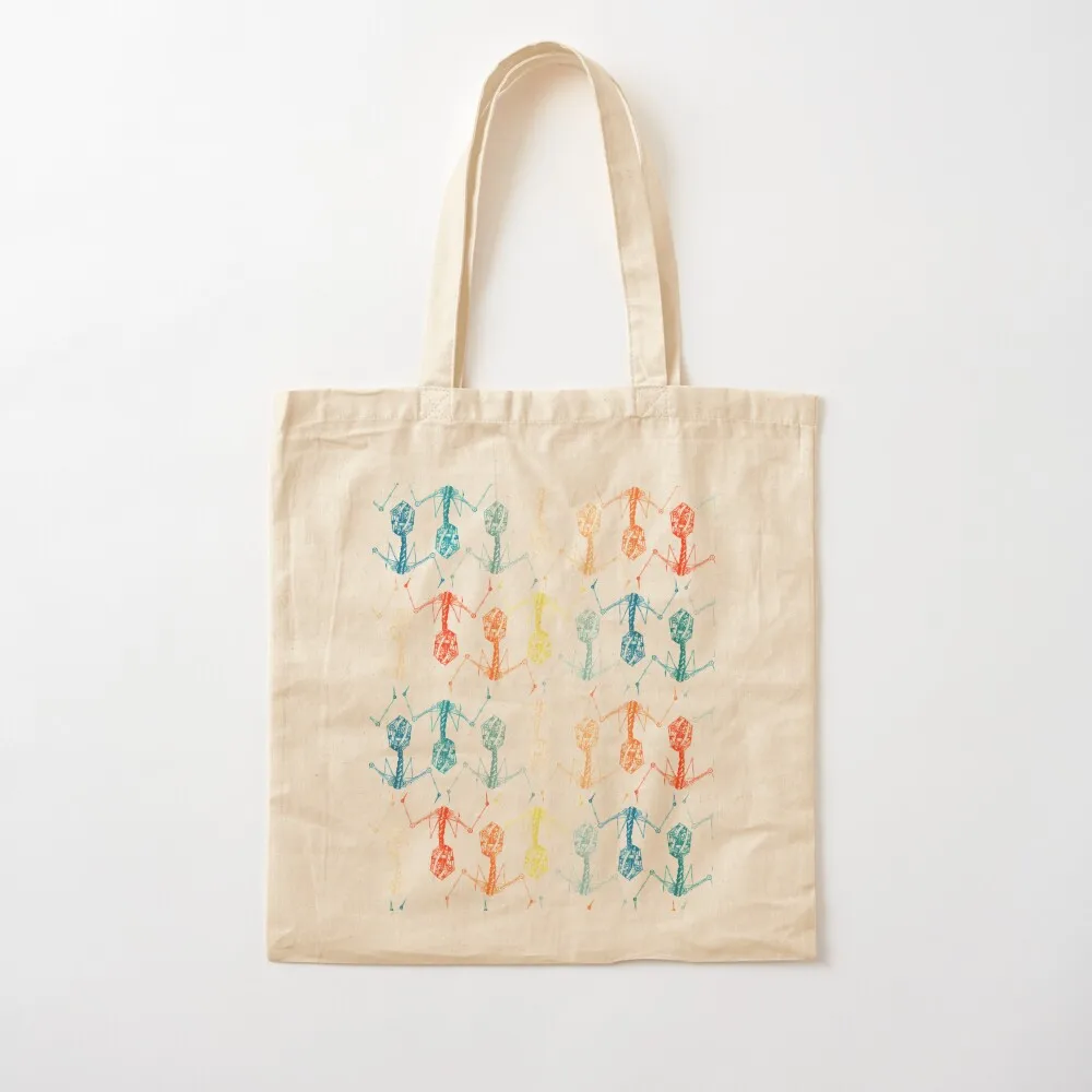 Built phage rainbow Tote Bag tote screen the reusable shopping Canvas