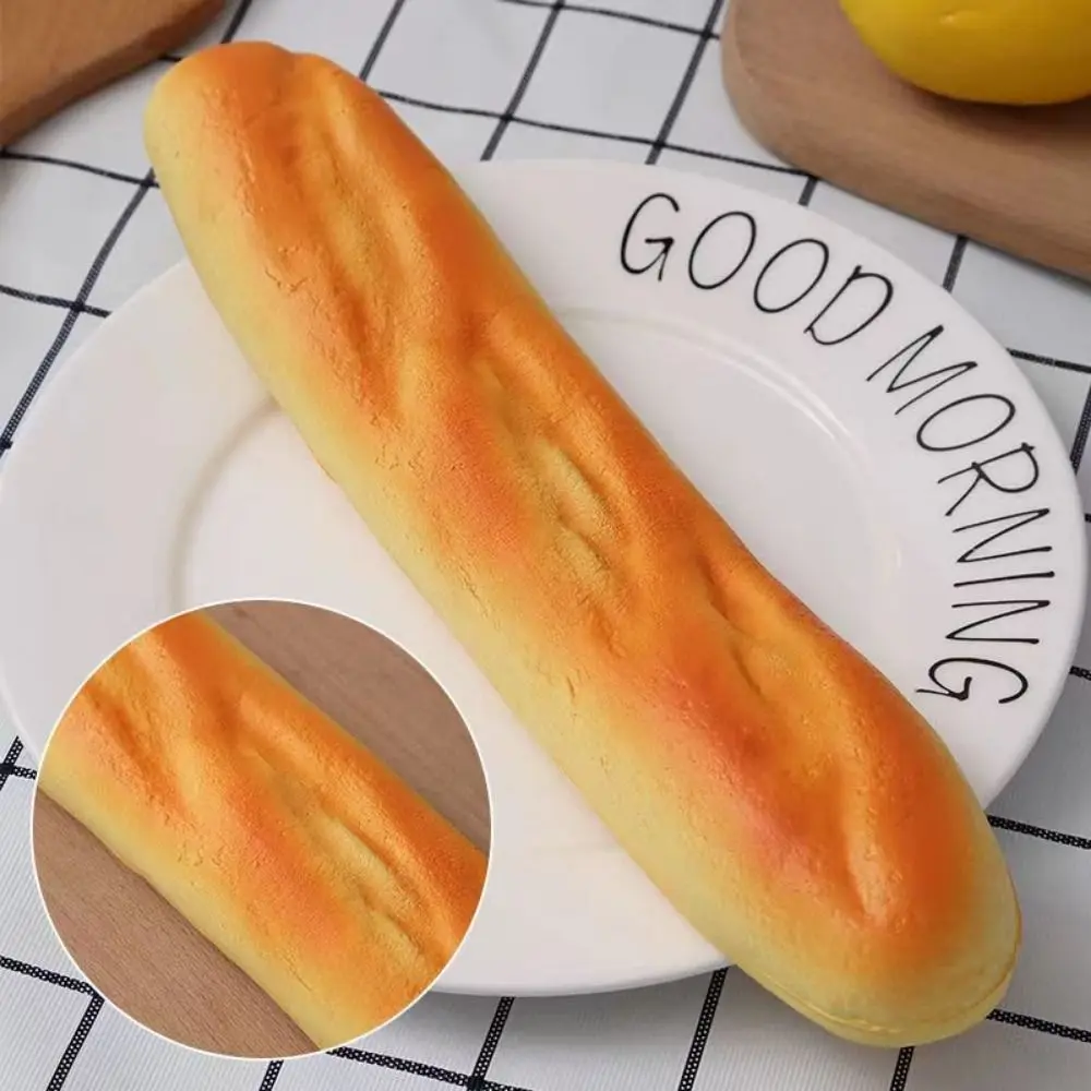 Stretch Squeezing Simulation Bread Squeeze Toy Toast Cake Simulated Food Breakfast Squeeze Sensory Toys Soft Vinyl