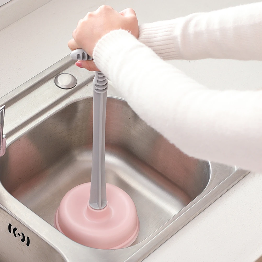 

2pcs Premium Toilet Suction Cleaner Pipe Clog Remover For Home Office Hotel Sanitary Sewer Cleaning Tool (Pink)