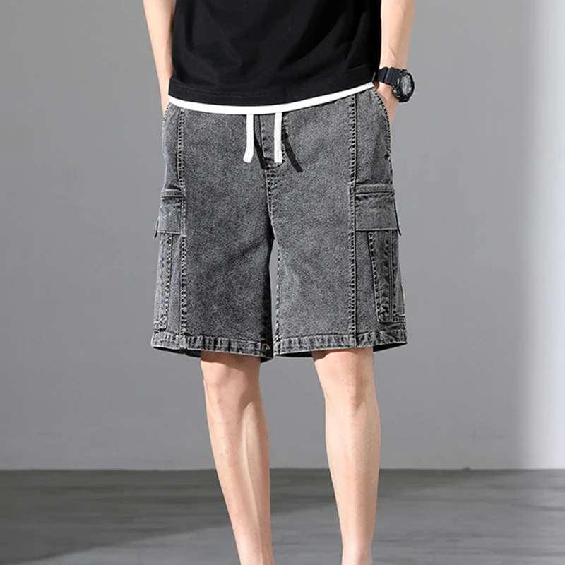 

2025 Mens Plus Size Denim Shorts Summer Casual Five Inch Beach Shorts Loose Fit Comfortable Streetwear Vintage Fashion Jeans