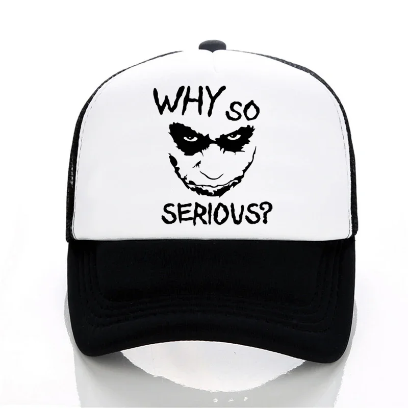

Joker Why So Serious Baseball cap Harajuku pop men women adjustable hip hop cap summer Mesh breathable snapback hat