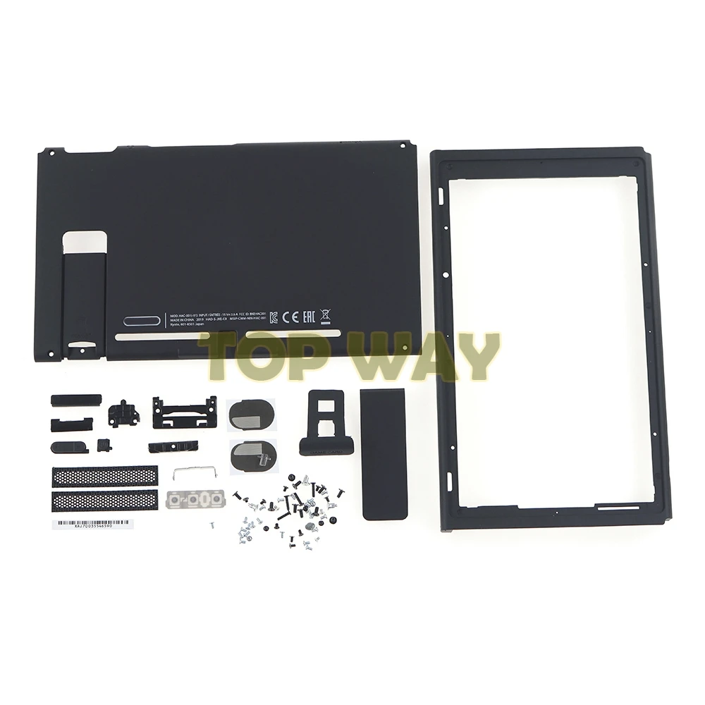 5 conjuntos para ns switch substituição habitação caso escudo placa frontal caso com botões transparentes cores claras