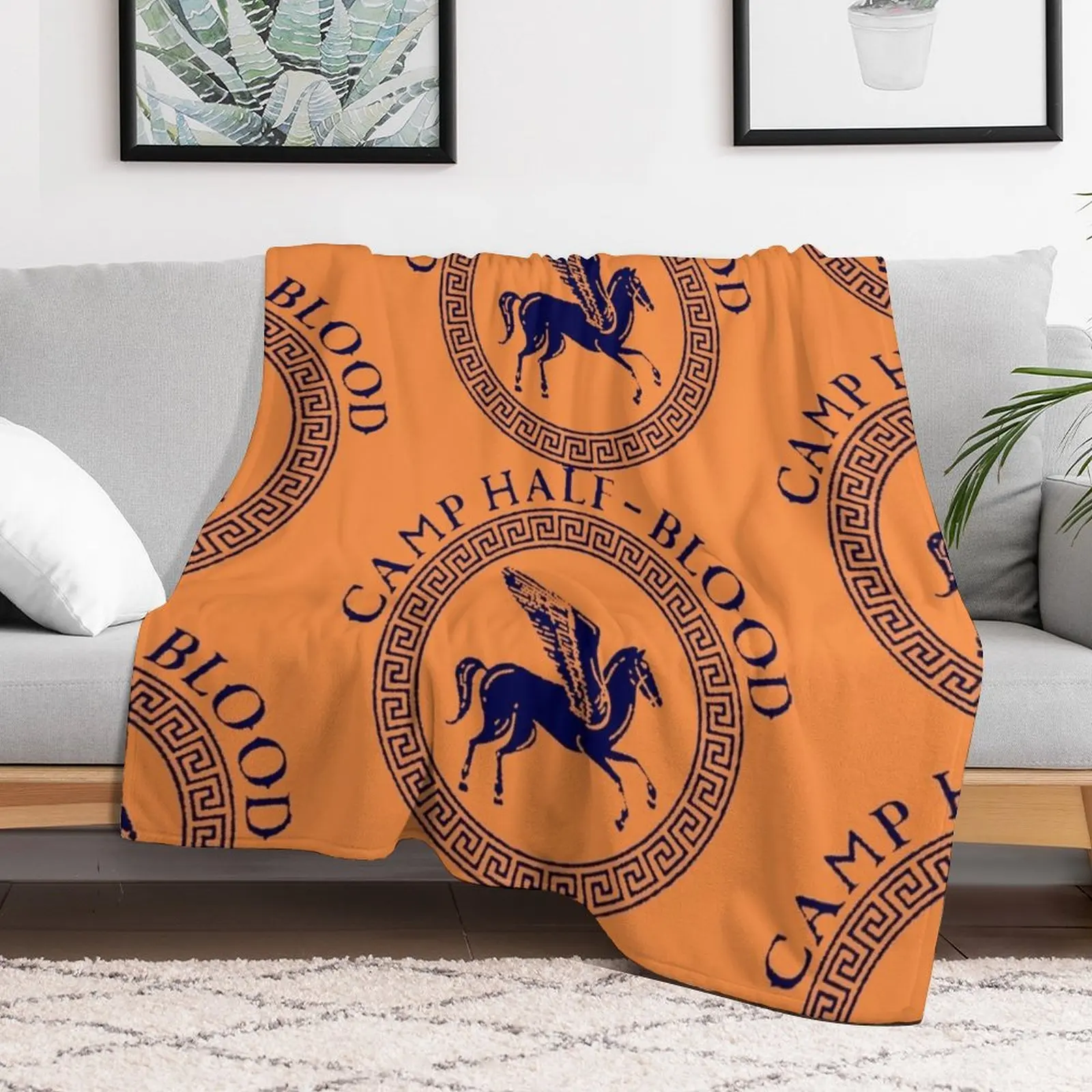 percy jackson and the olympians series logo camp half blood t shirt Throw Blanket Bed covers Tourist Personalized Gift Blankets