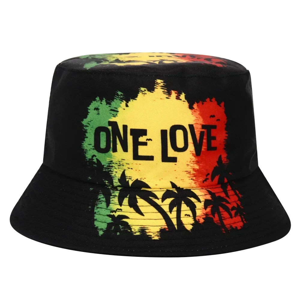 ONE LOVE Letter Print Bucket Hats for Men's and Women's Summer Outdoor Sunscreen Fashion Panama Unisex Fisherman Caps Sun Gorras